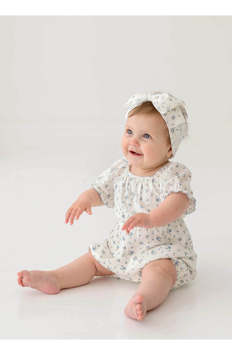 Mabel + Honey Bluebell Baby Romper, Alternate, color, Blue