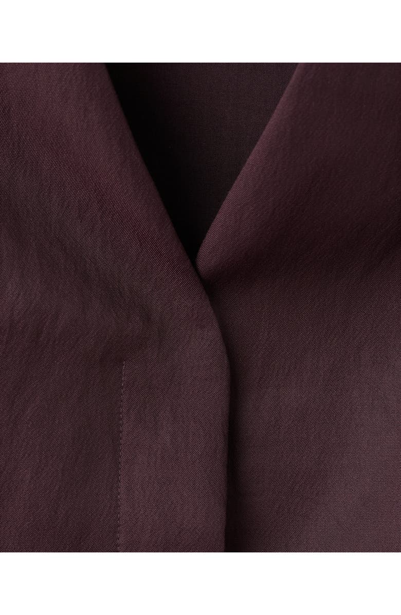 MANGO Tie Waist Vest, Alternate, color, Burgundy