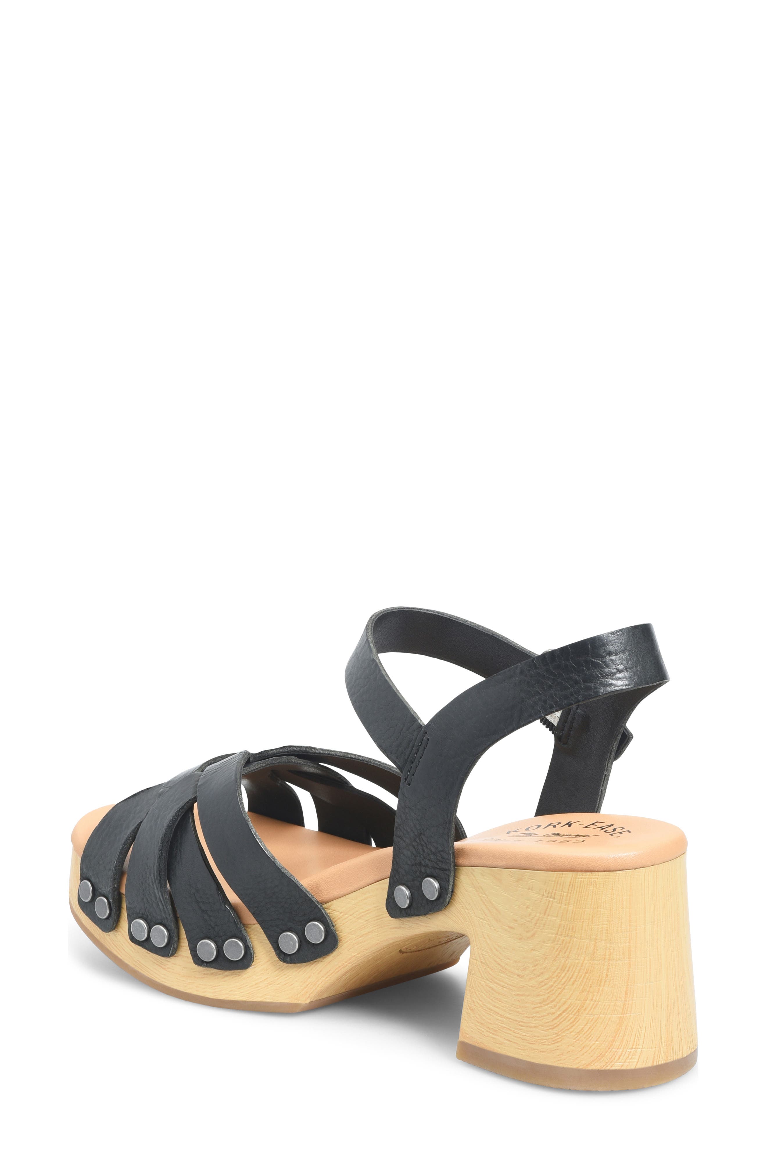 Kork-Ease<sup>®</sup> Ester Platform Sandal, Alternate, color, Black Leather