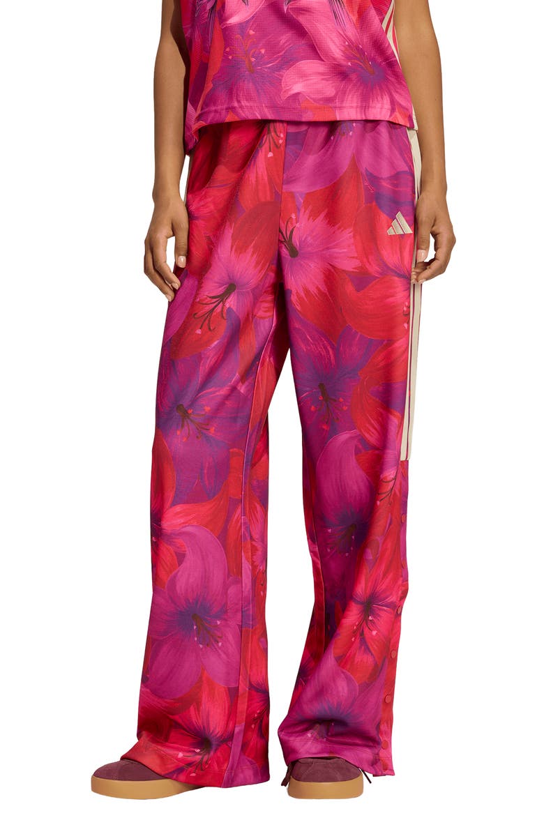 adidas x FARM Rio Tiro Track Pants, Main, color, Magenta/ Red/ Crystal Linen