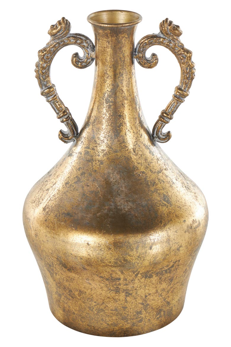 Golden Metal Vase, Main, color, GOLD