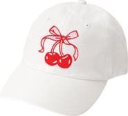 Sweet Wink Cherry Bow Patch Baseball Hat