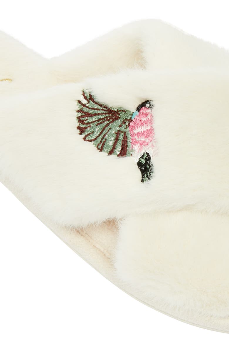 Joules Honey Faux Fur Slide Slipper, Alternate, color,