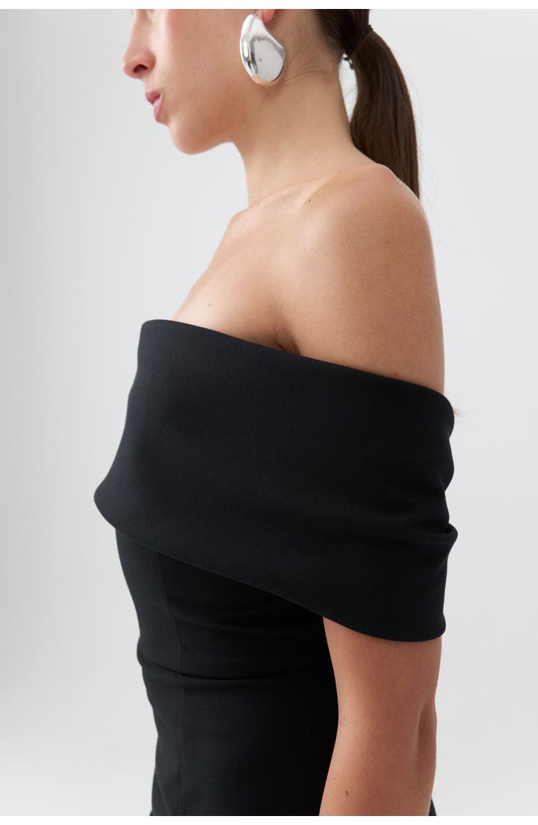 Nocturne Off-The-Shoulder Midi Dress, Alternate, color, 