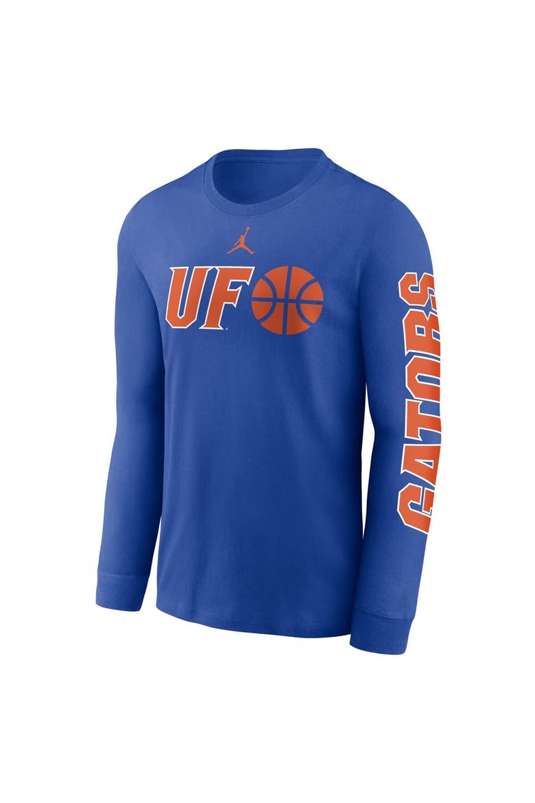 Men's Jordan Brand  Royal Florida Gators Basketball Icon Two-Hit Long Sleeve T-Shirt, Alternate, color, Royal