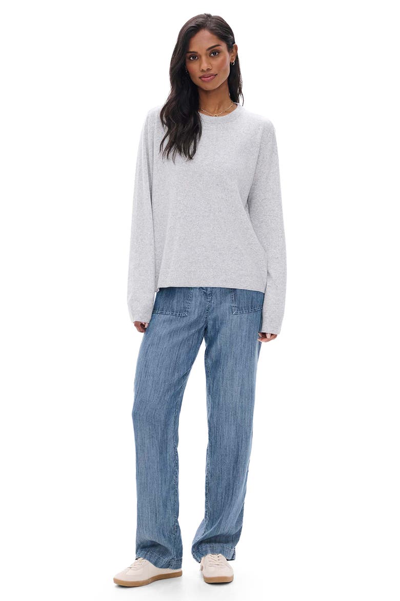 Boyfriend Sweater, Alternate, color, ATHLETIC GREY