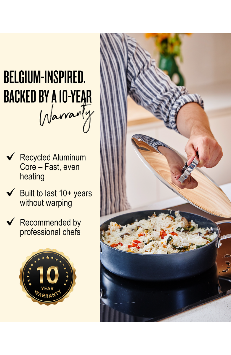 Alva Maestro Nonstick Ceramic Skillet, Alternate, color, Silver