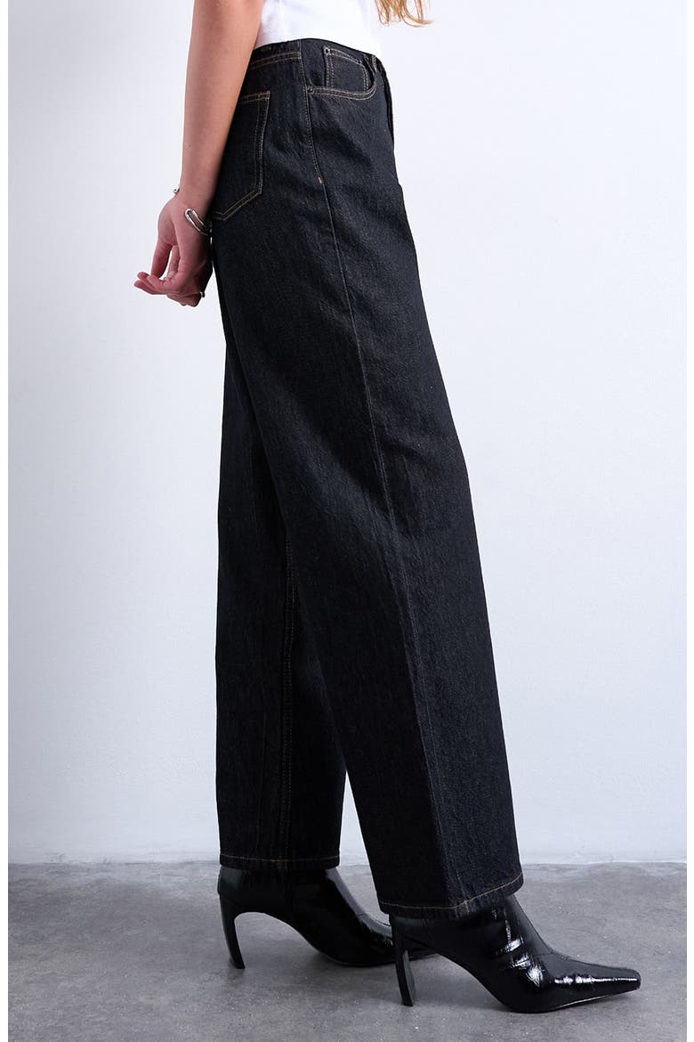 Column Mid Rise Jeans, Alternate, color, BLACK