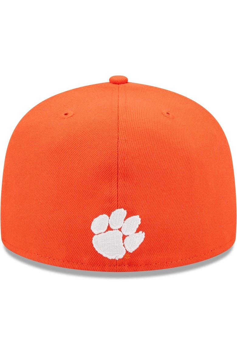 Men's New Era Orange Clemson Tigers Script Original 59FIFTY Fitted Hat, Alternate, color, Orange
