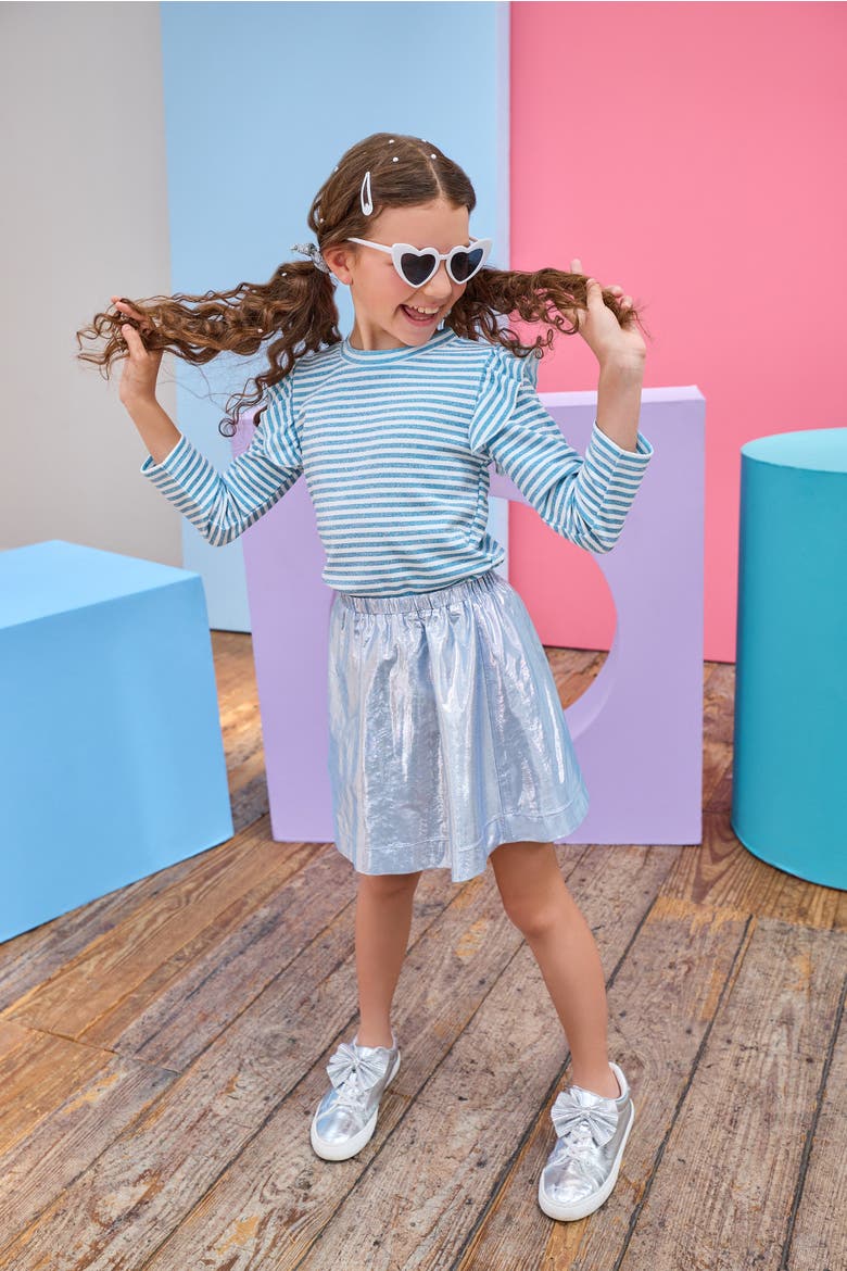 Kids' Sparkle Sadie Top, Alternate, color, Icicle Stripe