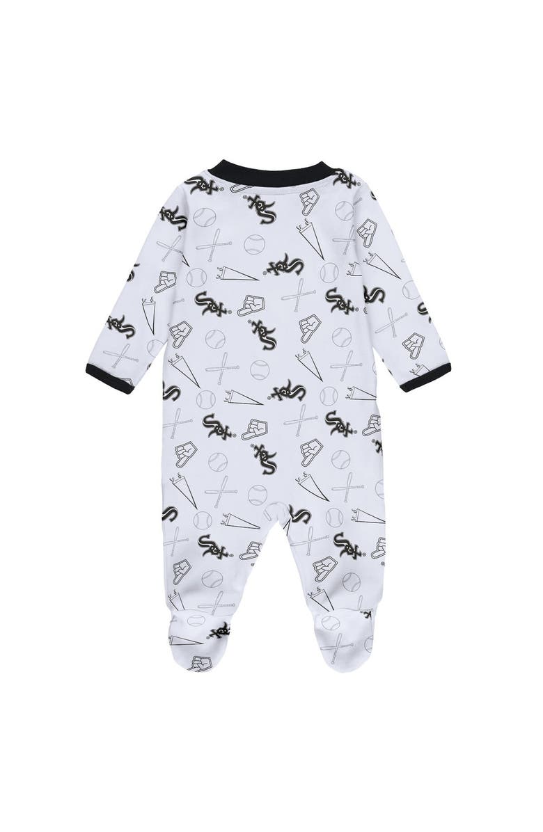 WEAR by Erin Andrews Newborn & Infant WEAR by Erin Andrews White Chicago White Sox Sleep & Play Full-Zip Footed Jumper with Bib, Alternate, color, 