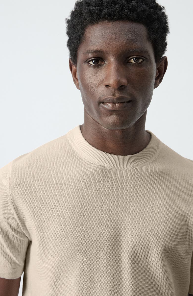 MANGO Fine Knit T-Shirt, Alternate, color, Beige