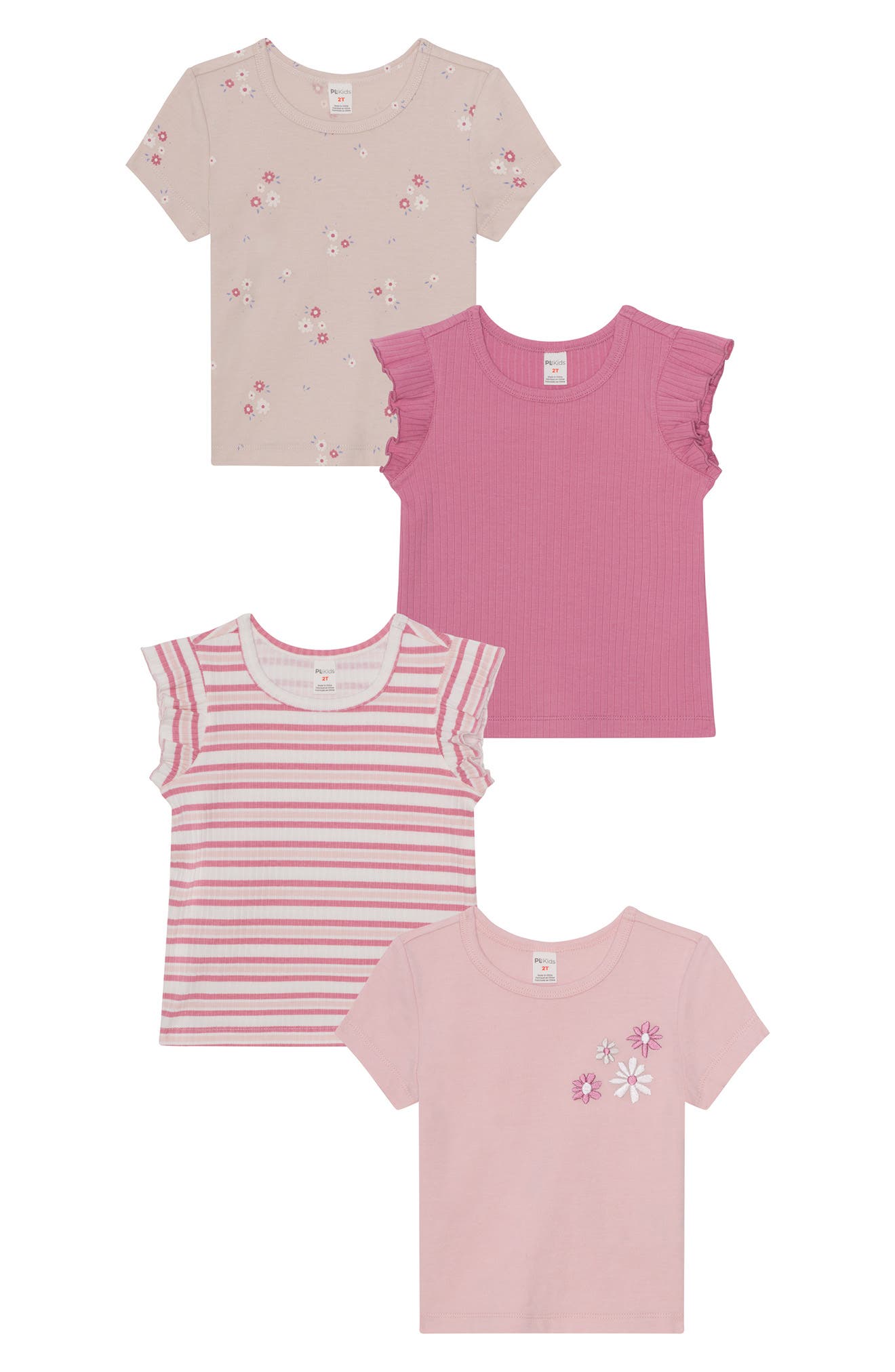 Petit Lem Kids' Assorted Pack of 4 T-Shirts