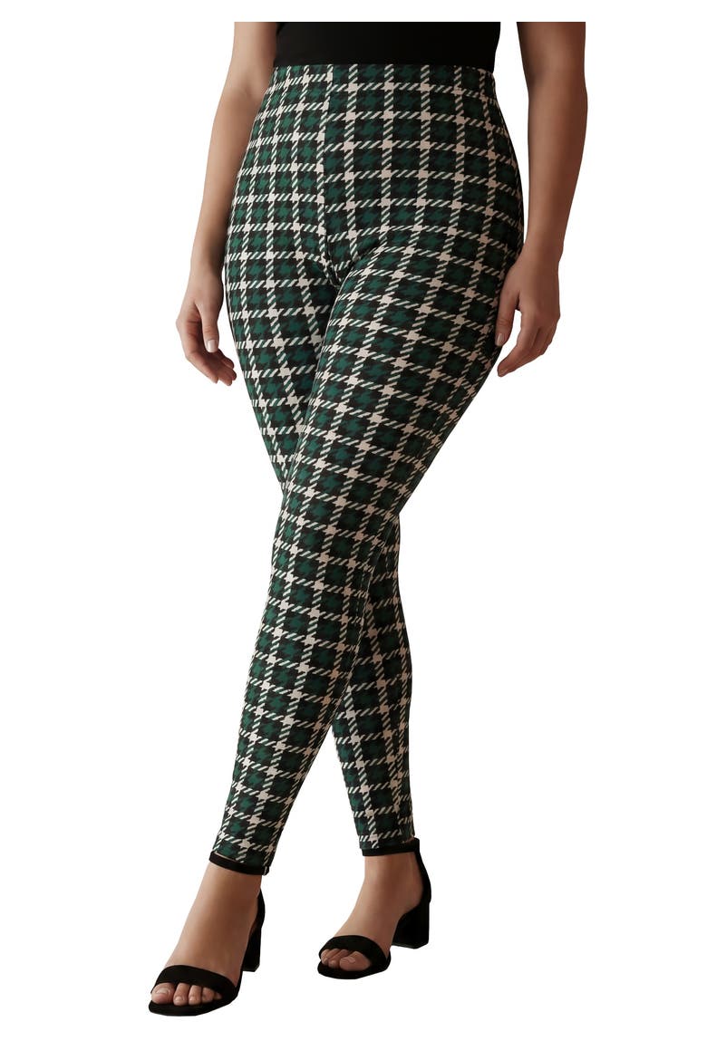 Everyday Stretch Cotton Legging, Main, color, MYSTIC PINE MINI PLAID