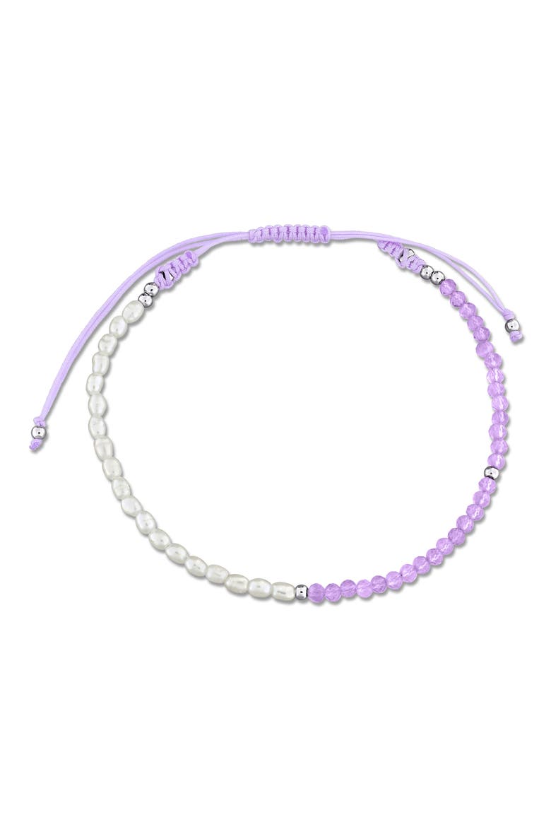 Cultured Freshwater Pearl 6.5-Inch Bracelet, Main, color, PURPLE