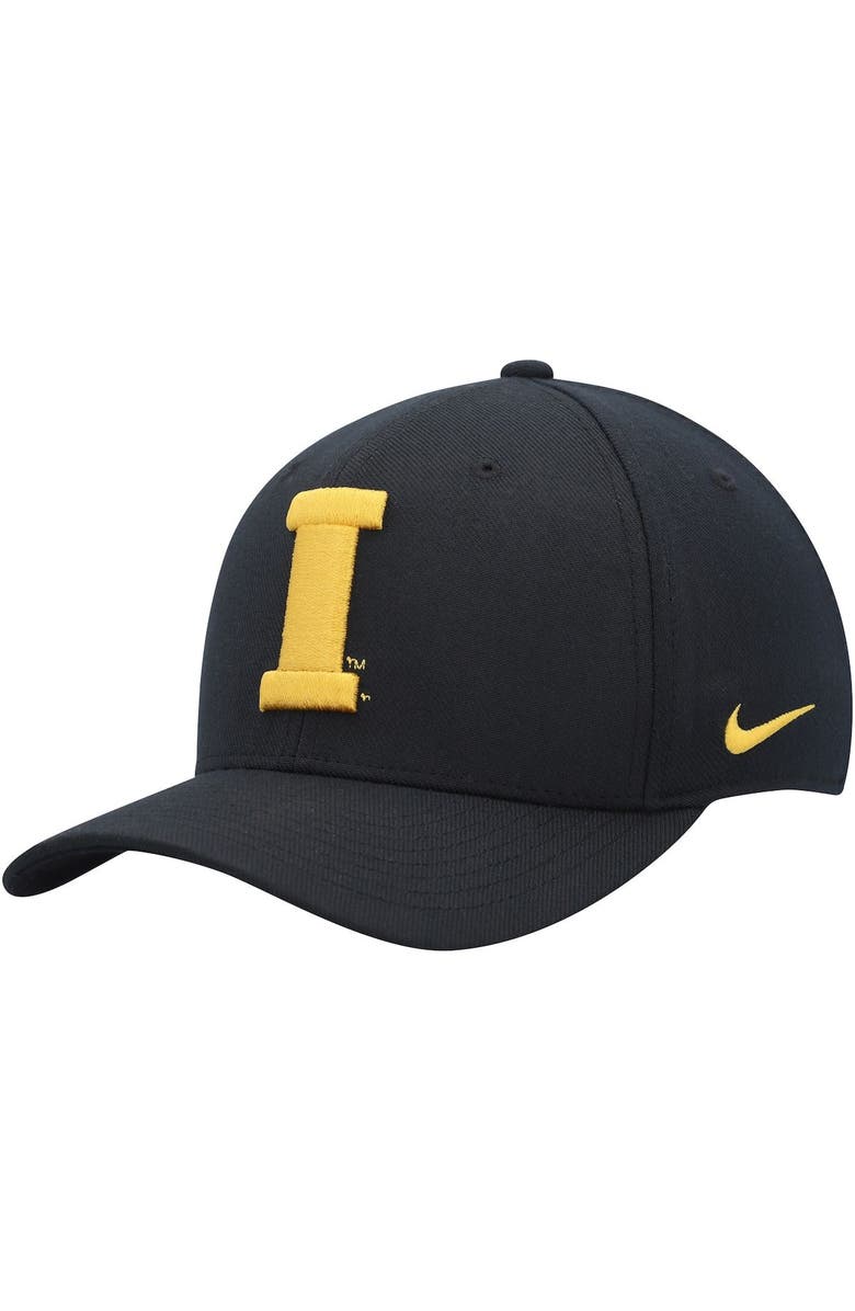 Nike Men's Nike Black Iowa Hawkeyes Classic99 Swoosh Performance Flex Hat, Alternate, color,
