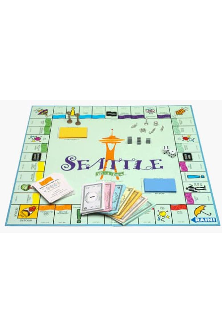 Seattleopoly Monopoly Board Game, Alternate, color, Multicolored