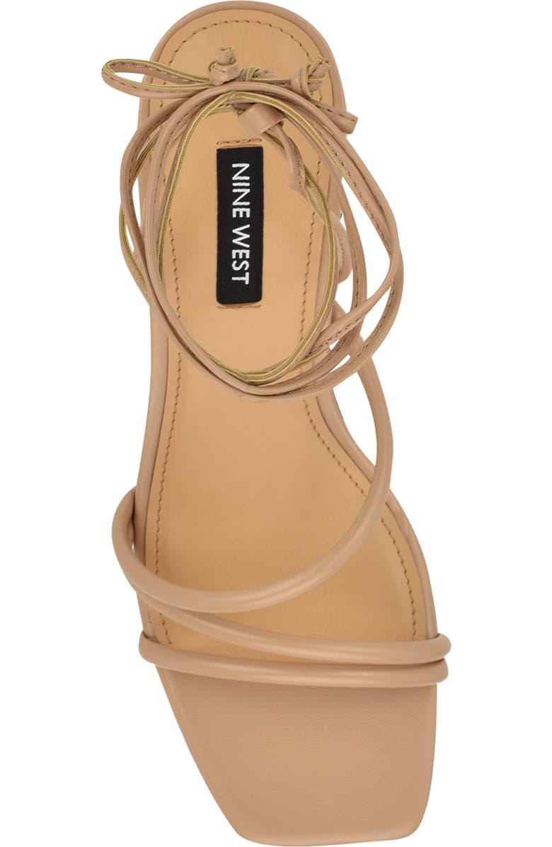 Nine West Hendy Ankle Wrap Sandal, Alternate, color, Light Natural