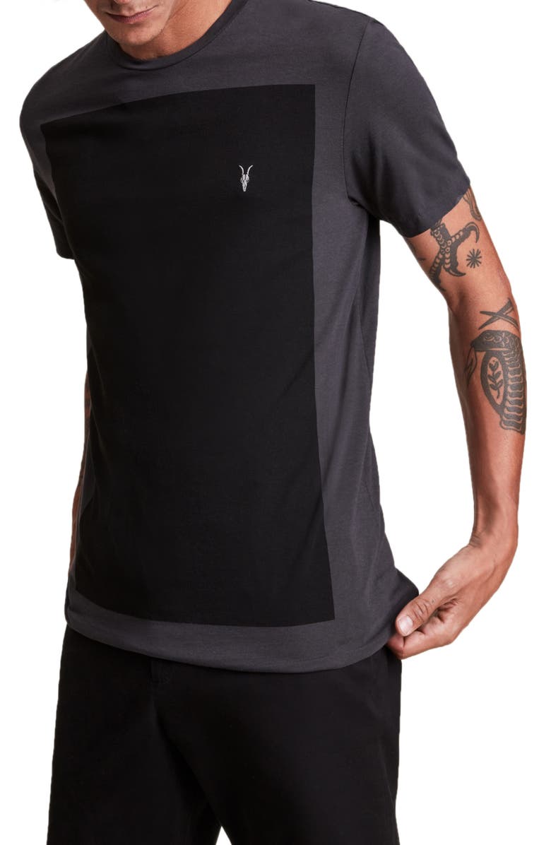 AllSaints Lobke Cotton Colorblock T-Shirt, Alternate, color,