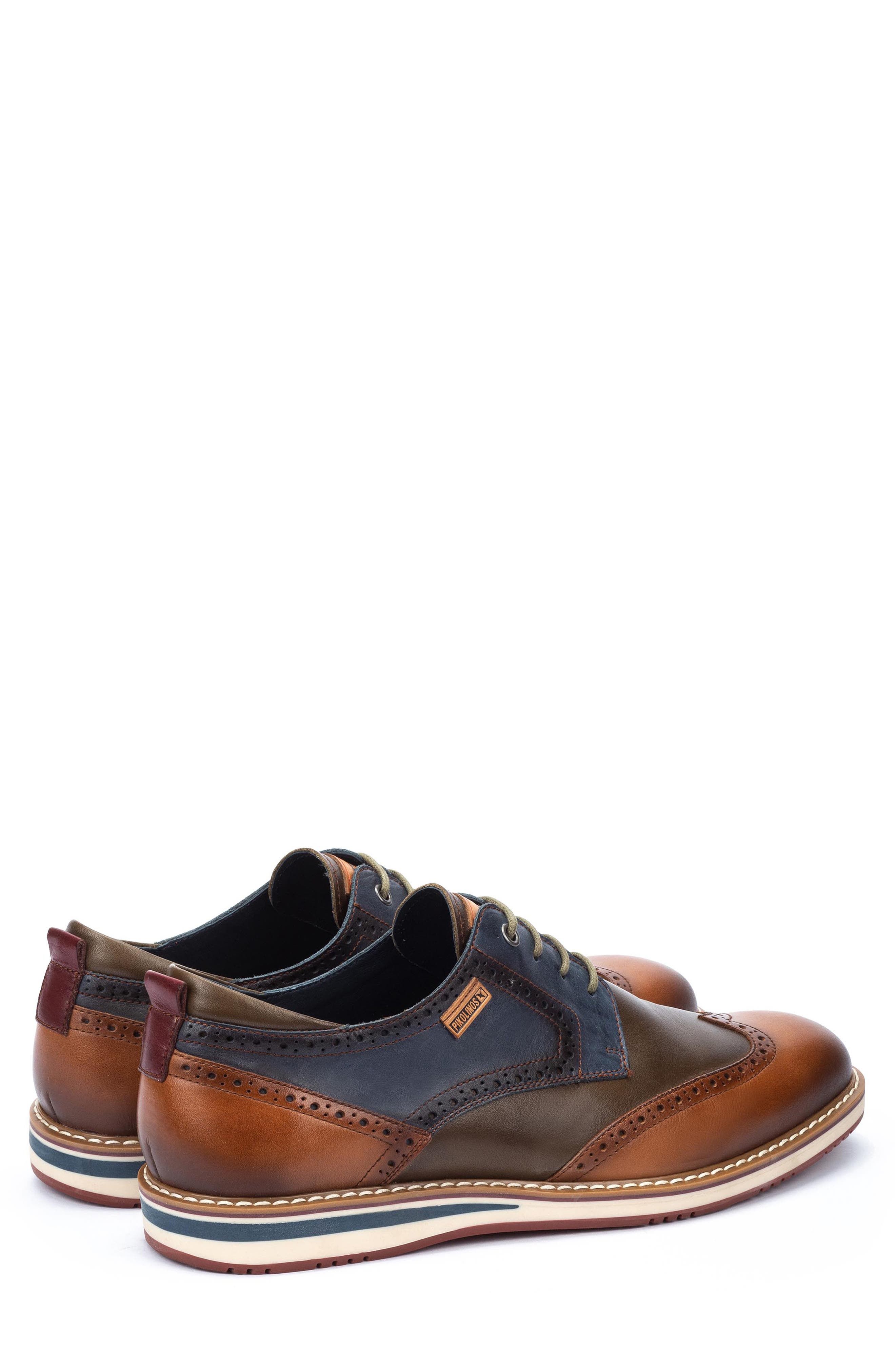 PIKOLINOS Avila Wingtip Derby, Alternate, color, Brandy