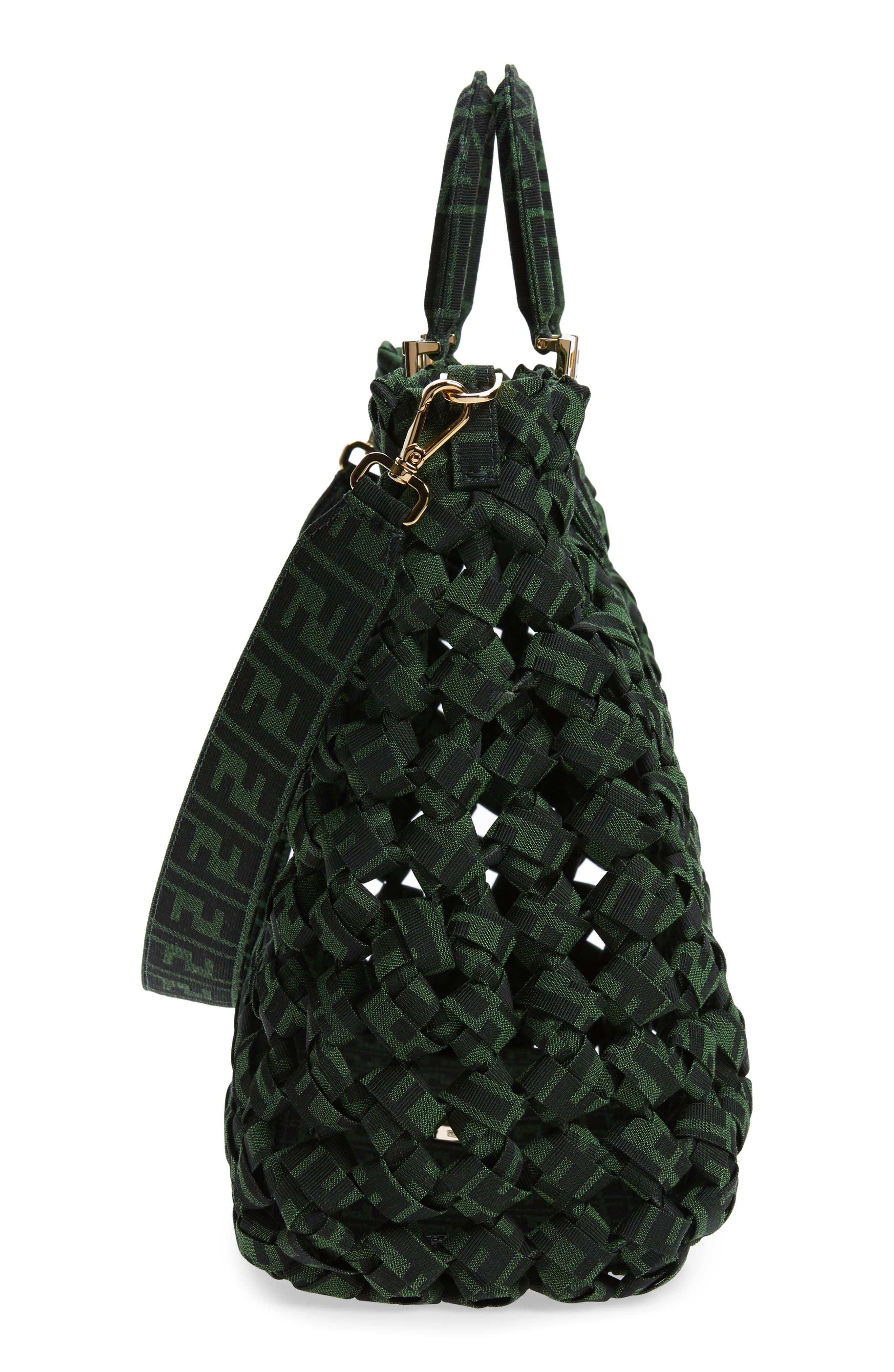 Fendi FF Large Woven Tote, Alternate, color, 