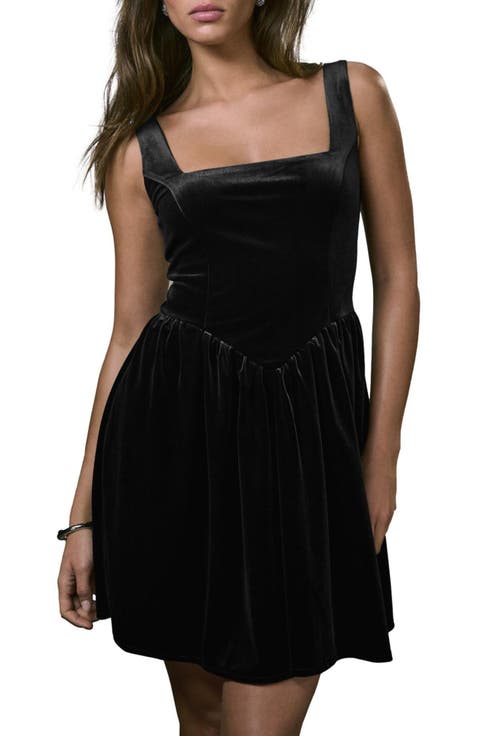 Sleeveless Velvet Minidress