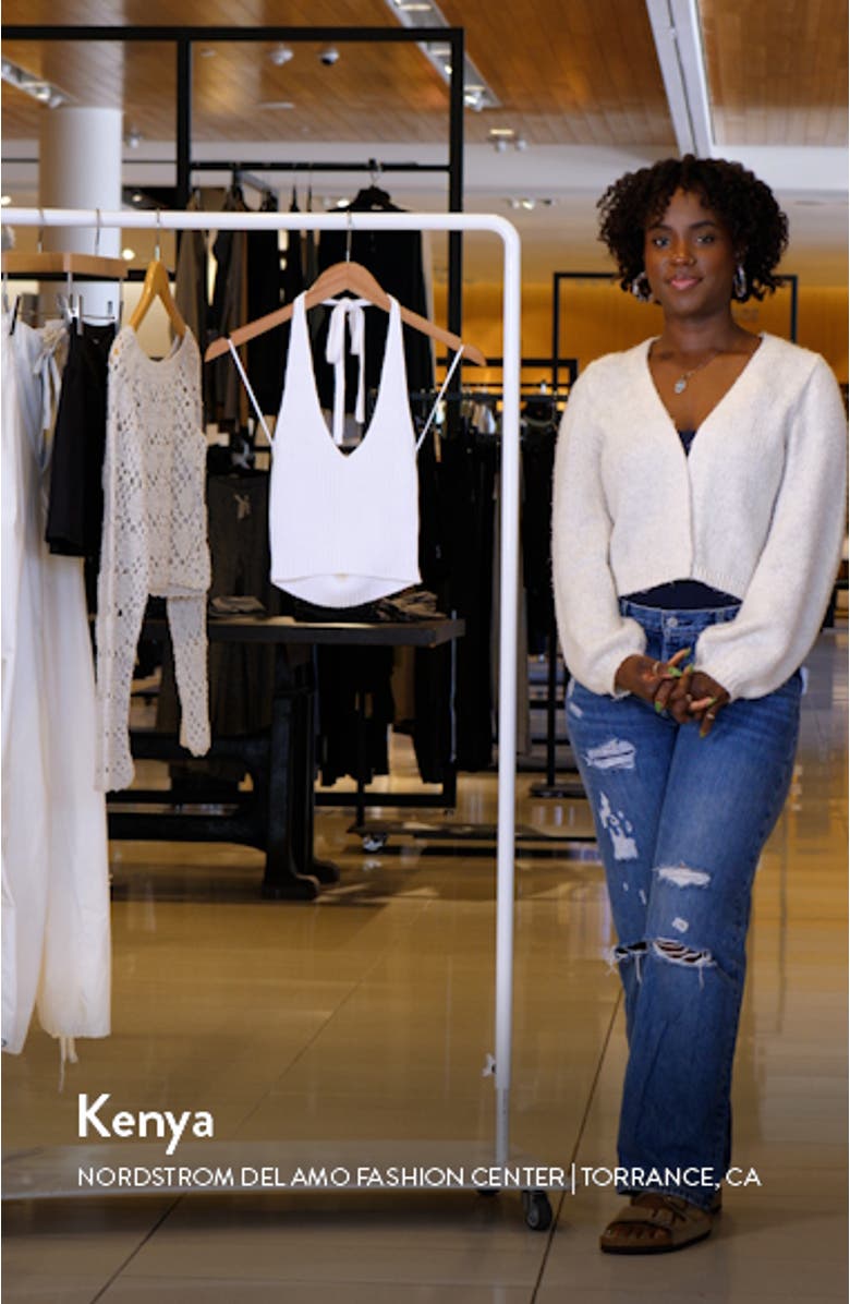 Pixie Rib Crop Halter Top, sales video thumbnail