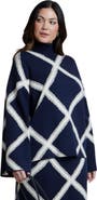 ELOQUII Mock Neck Intarsia Sweater