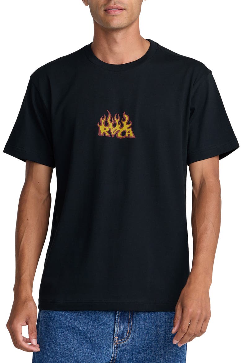 Spanky Fuego Cotton Graphic T-Shirt, Main, color, BLACK