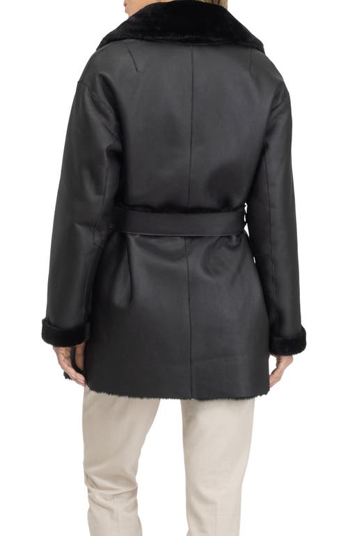 Gorski Merino Shearling Lamb Stroller, Belt In Black