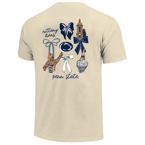 Comfort Colors Cream Penn State Nittany Lions Coquette T-shirt In Neutral
