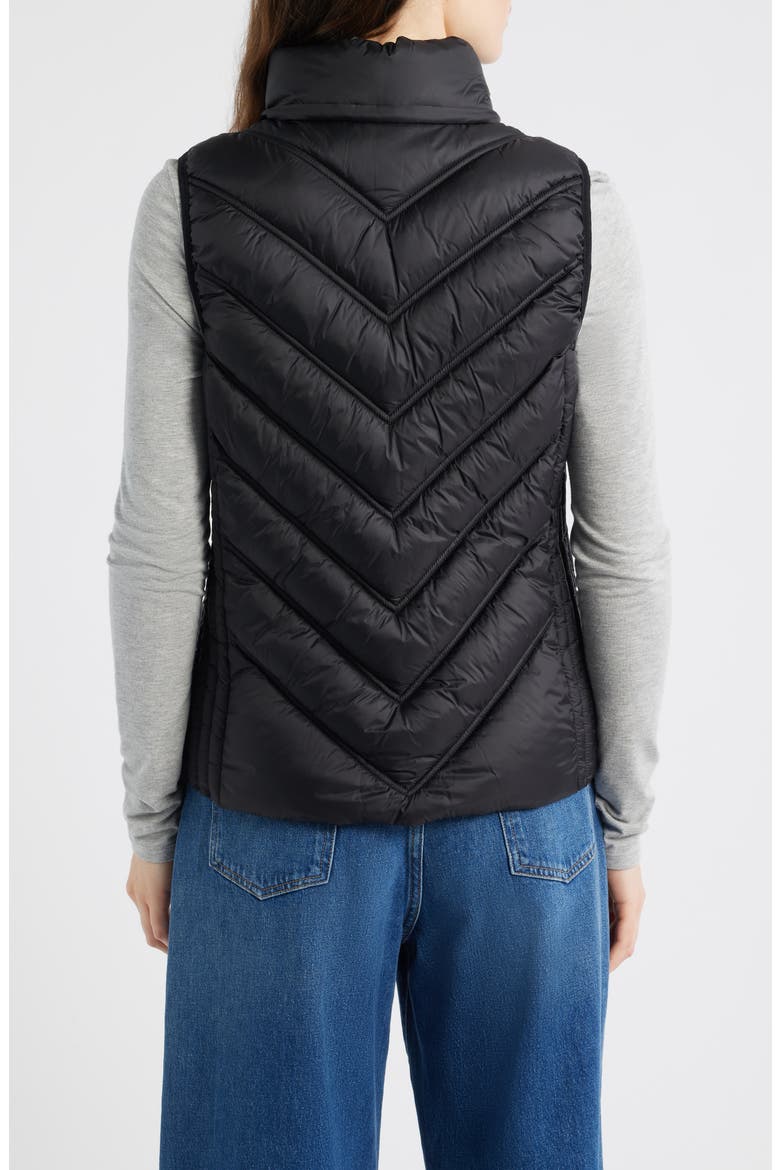 Hooded Puffer Vest, Alternate, color, BLACK