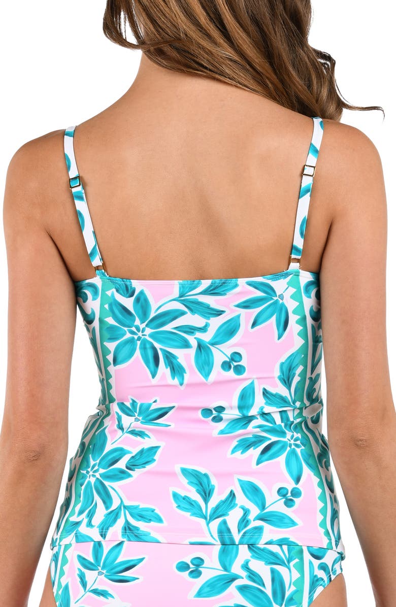 La Blanca Opulent Tankini Bikini Top, Alternate, color, Pink Multi