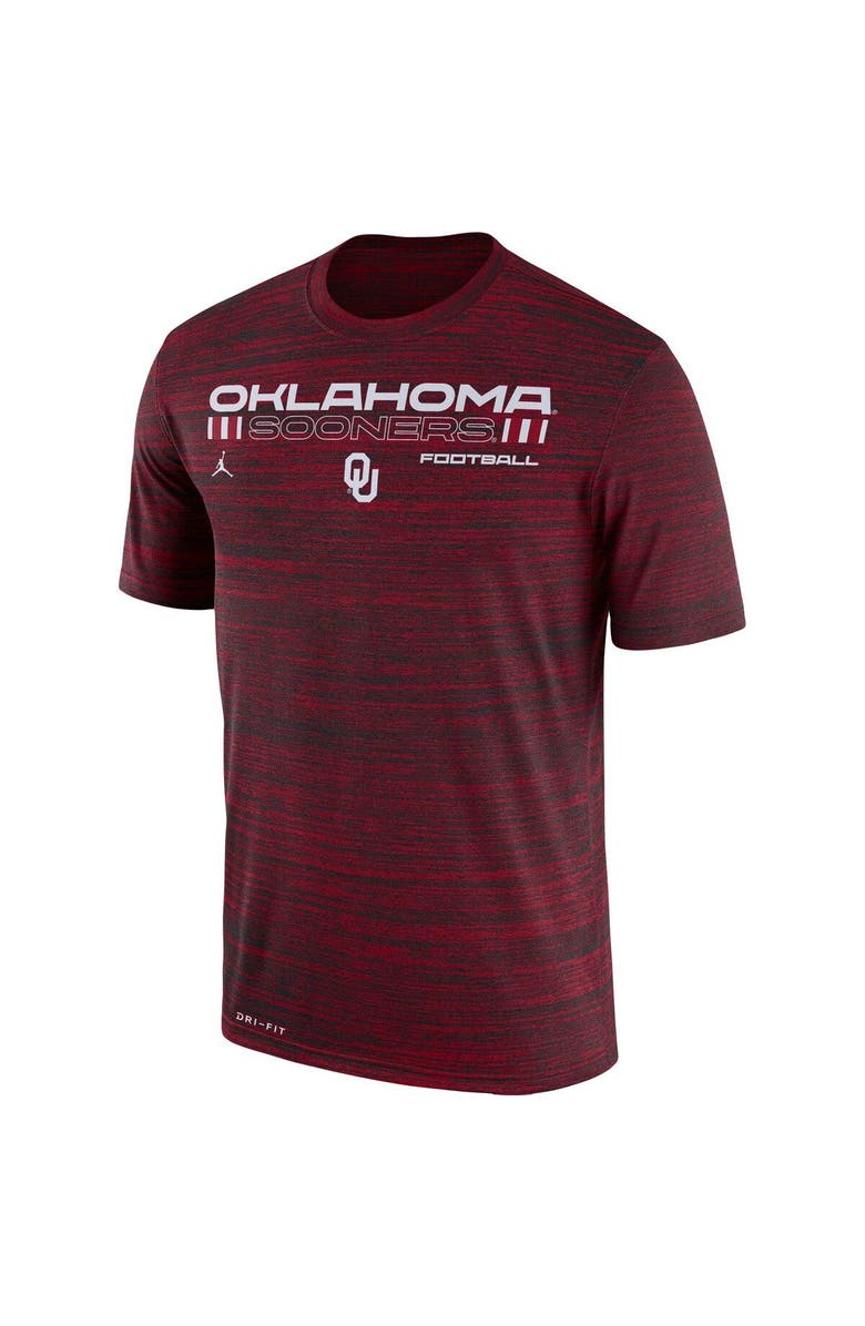 Nike Men's Jordan Brand Crimson Oklahoma Sooners Velocity Legend Performance T-Shirt, Alternate, color, Crimson