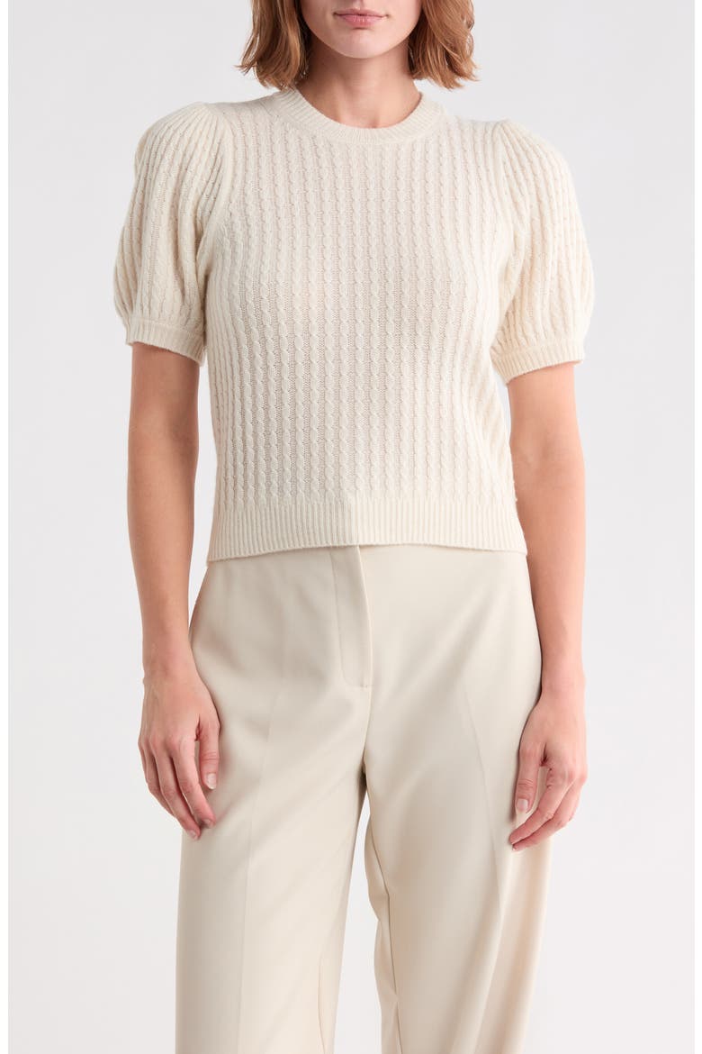 Lucerne Cable Stitch Sweater, Main, color, IVORY