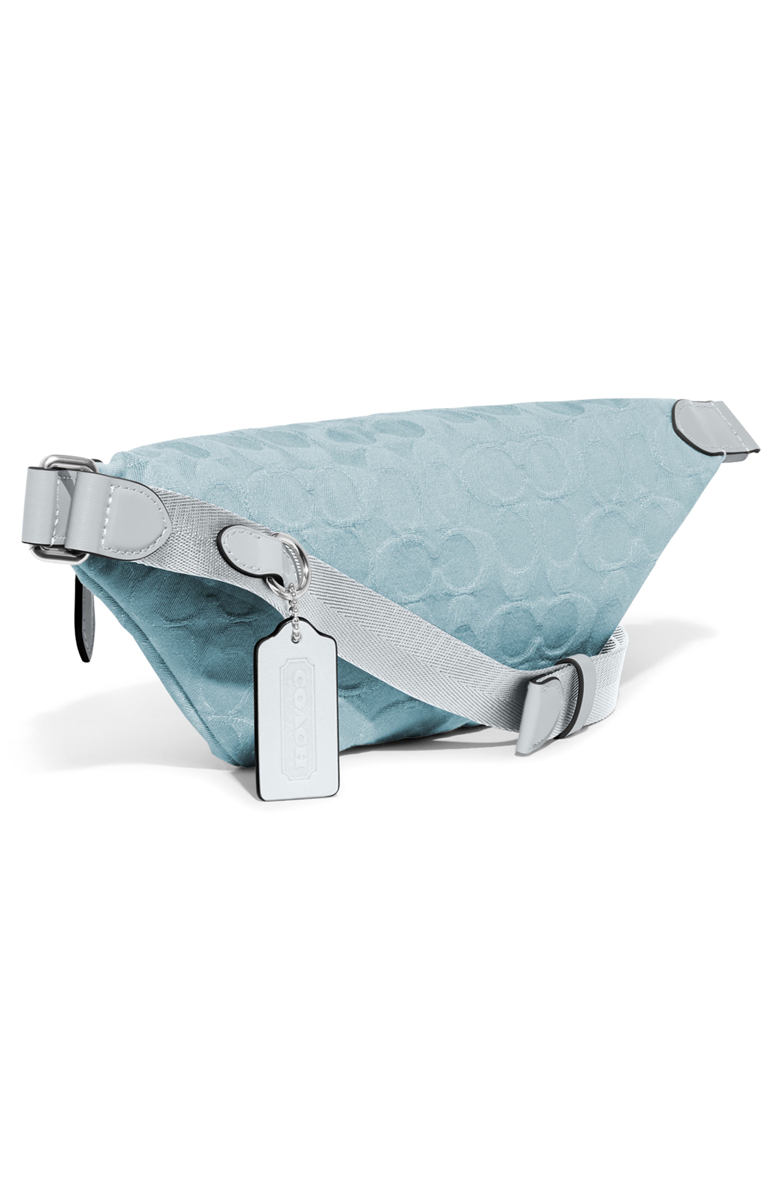 COACH Charter Signature Washed Denim Belt Bag, Alternate, color, 