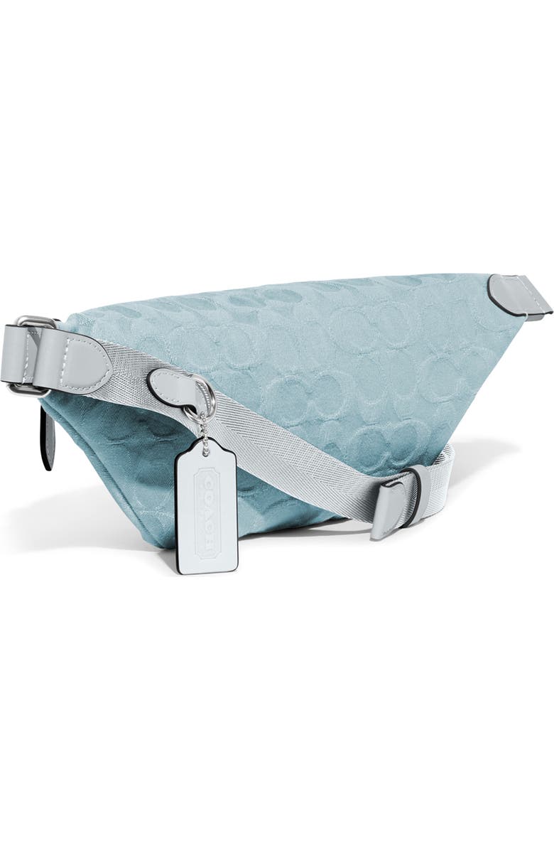 COACH Charter Signature Washed Denim Belt Bag, Alternate, color,