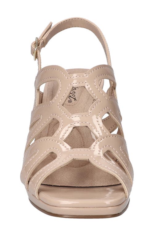 Easy Street Jetty Slingback Sandal In Nude Patent