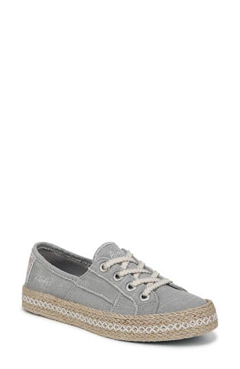 Shop Blowfish Malibu Buenos Woven Sneaker In Fog Grey Canvas