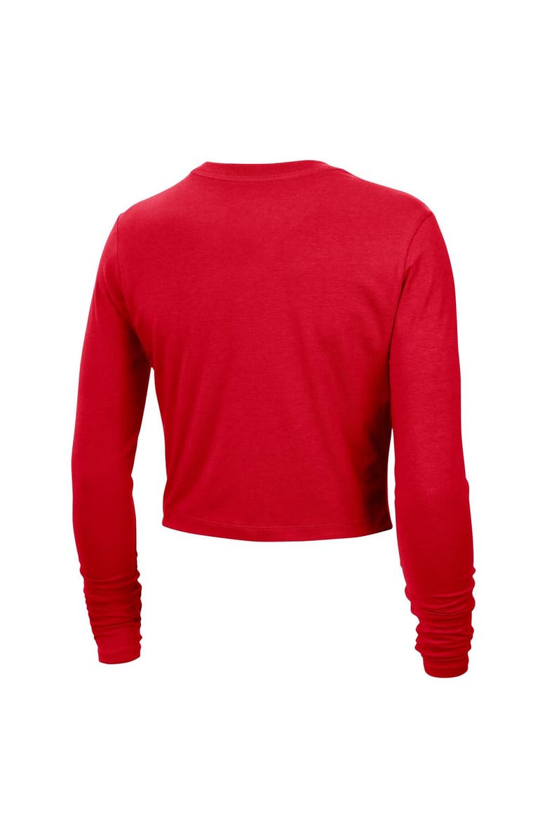 Nike Women's Nike Red Miami Heat 2024/25 City Edition Essential Logo Slim Fit Long Sleeve Cropped T-Shirt, Alternate, color, 