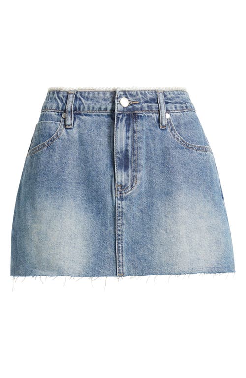 PTCL PTCL FAUX PEARL TRIM DENIM MINISKIRT