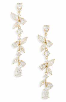 Nadri Hyacinth Linear Drop Earrings