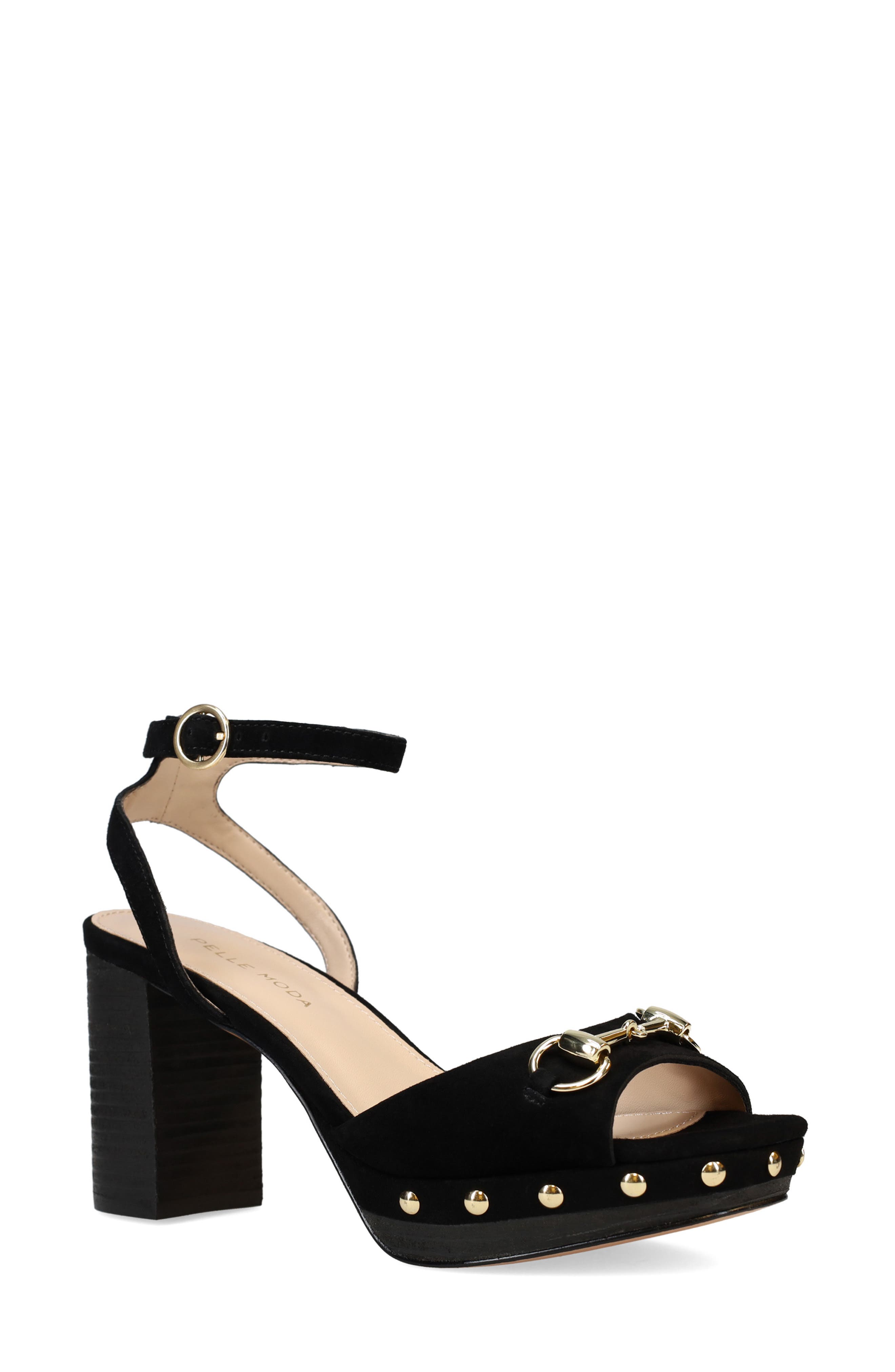 Pelle Moda Anara Platform Sandal, Main, color, Black
