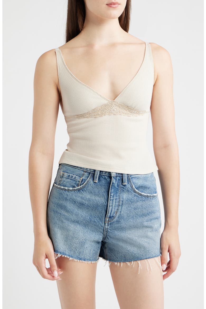 Made You Blush Rib Lounge Tank, Main, color, OAT MILK