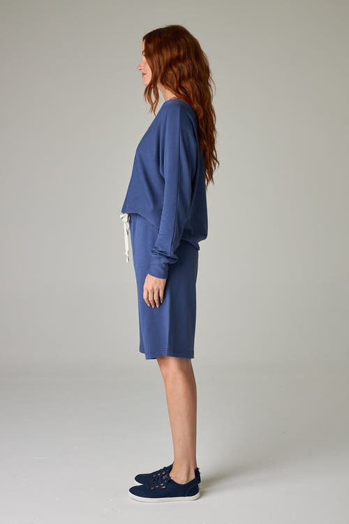 Eavolu Baikal Eco-luxe Fleece Bermuda Short In Blue