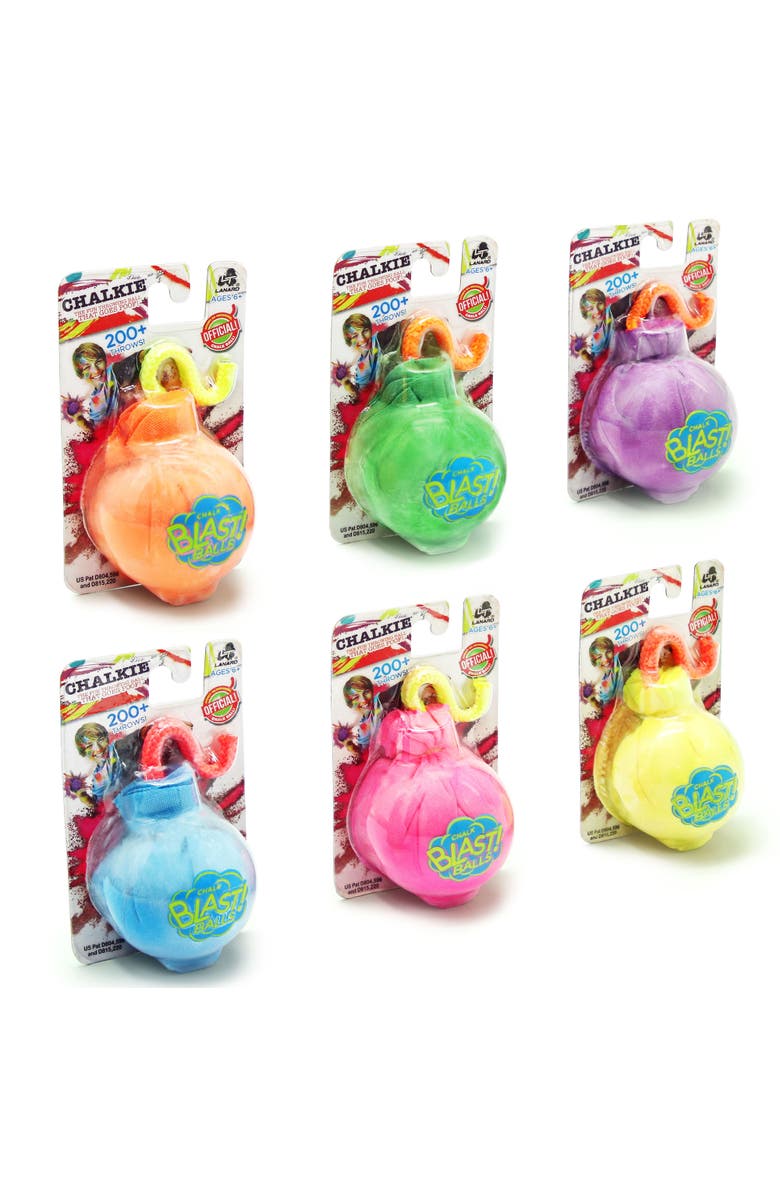 Lanard Chalkie Chalk Blast Balls 6 Pack, Main, color, Multicolored