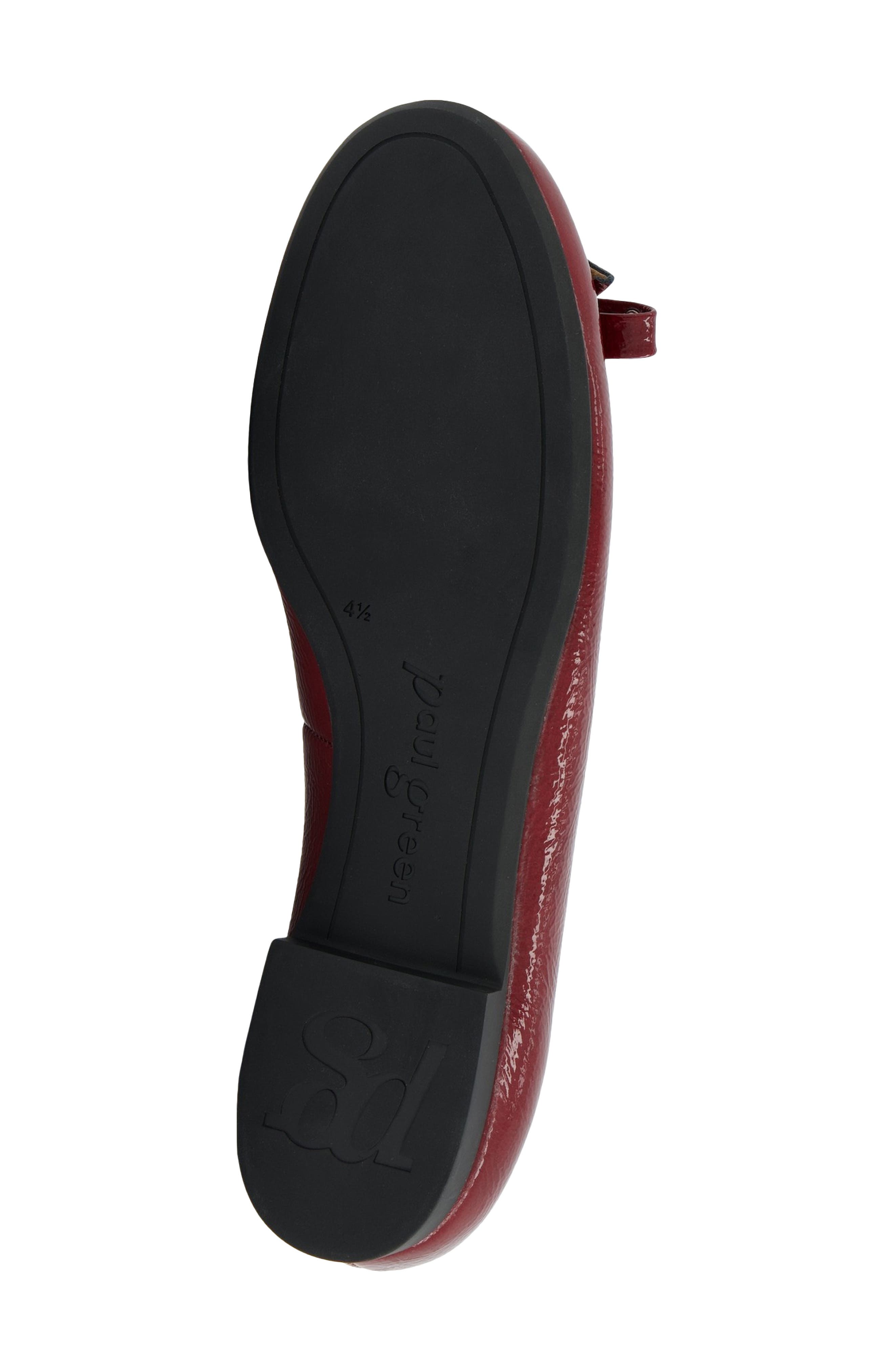 Paul Green Chrissy Grommet Ballet Flat, Alternate, color, Rubin Crinkled Patent