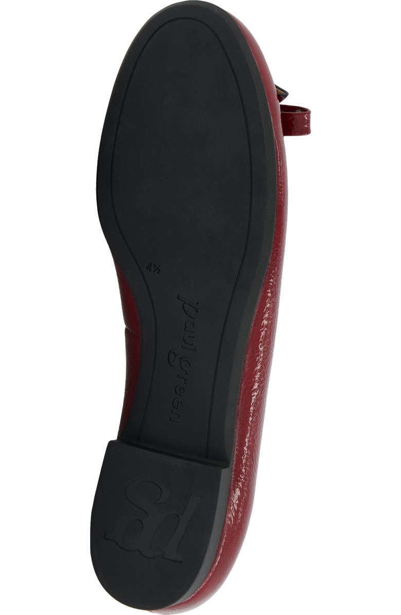 Paul Green Chrissy Grommet Ballet Flat, Alternate, color, Rubin Crinkled Patent