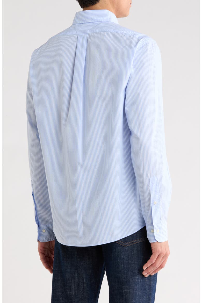 Regular Fit Cotton Button-Down Shirt, Alternate, color, HYDRANGEASTP