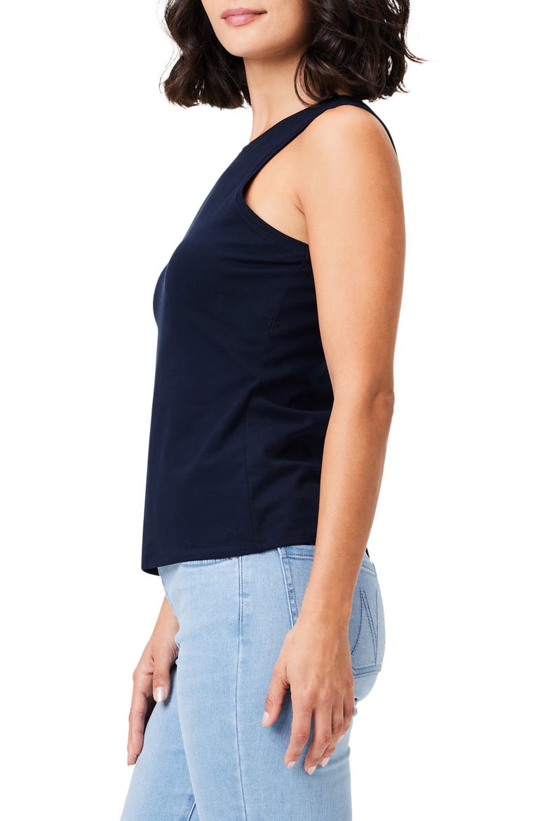 Perfect High Neck Tank, Alternate, color, DARK INDIGO